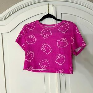 Hello kitty crop top tee